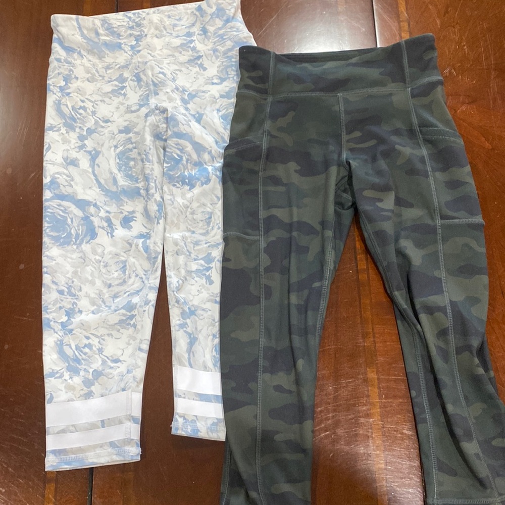 Girls Gapfit 3/4 length athletic leggings